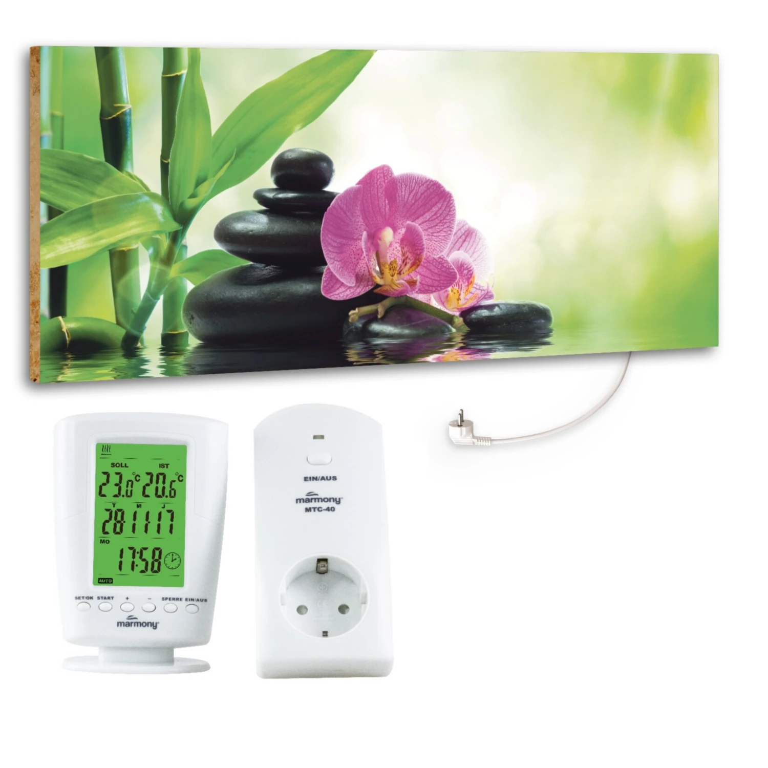 Marmony 800W Infrarot-Heizung Motiv "Relax 2" Mit Thermostat MTC-40 1 Marmony 800W Infrarot-Heizung Motiv "Relax 2" Mit Thermostat MTC-40