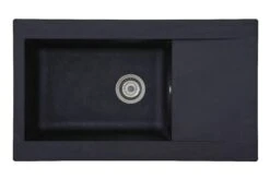 Respekta Mineralite Einbauspüle Denver 86x50 Cm - Schwarz