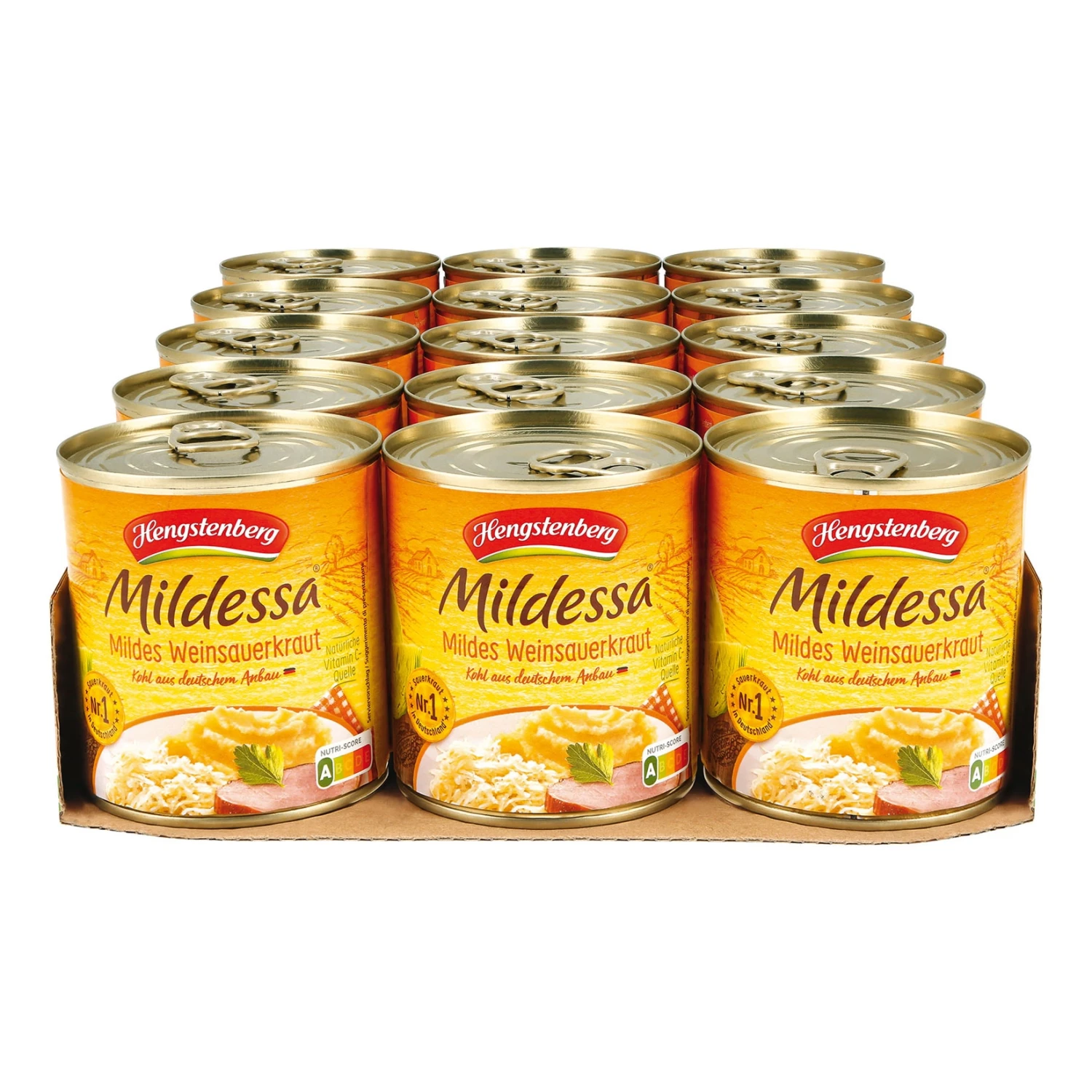 Hengstenberg Mildessa Sauerkraut 285 G Abtropfgewicht, 15er Pack 1 Hengstenberg Mildessa Sauerkraut 285 G Abtropfgewicht, 15er Pack