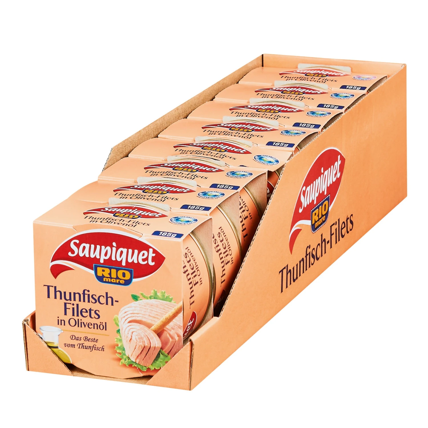 Saupiquet Thunfischfilet In Olivenöl 185 G, 8er Pack 1 Saupiquet Thunfischfilet In Olivenöl 185 G, 8er Pack