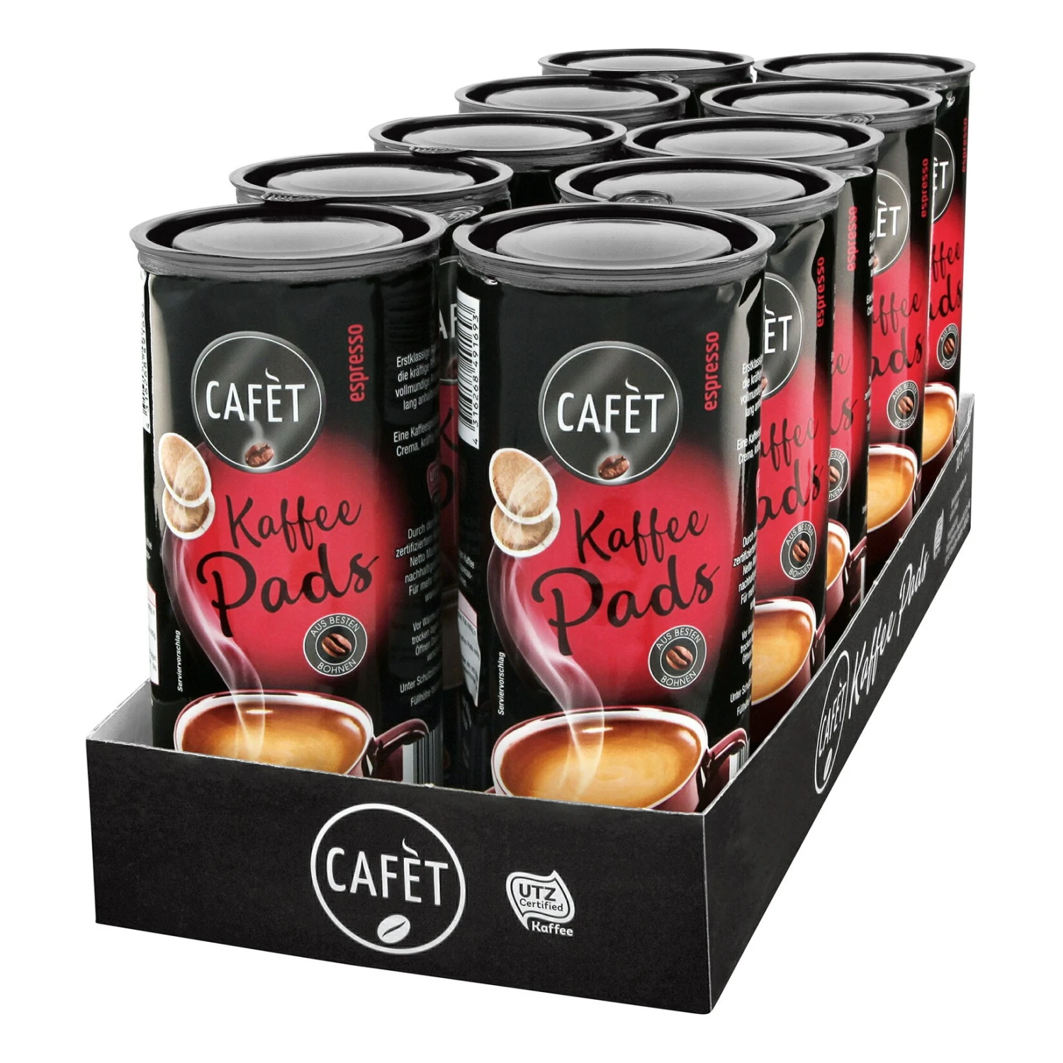 Cafet Espresso 20 Pads 144 G, 10er Pack 1 Cafet Espresso 20 Pads 144 G, 10er Pack