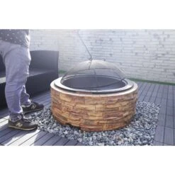 Westmann Feuerstelle Steinoptik Mit Abfanggitter 9 Westmann Feuerstelle Steinoptik Mit Abfanggitter -Netto 2180800000 prod 005