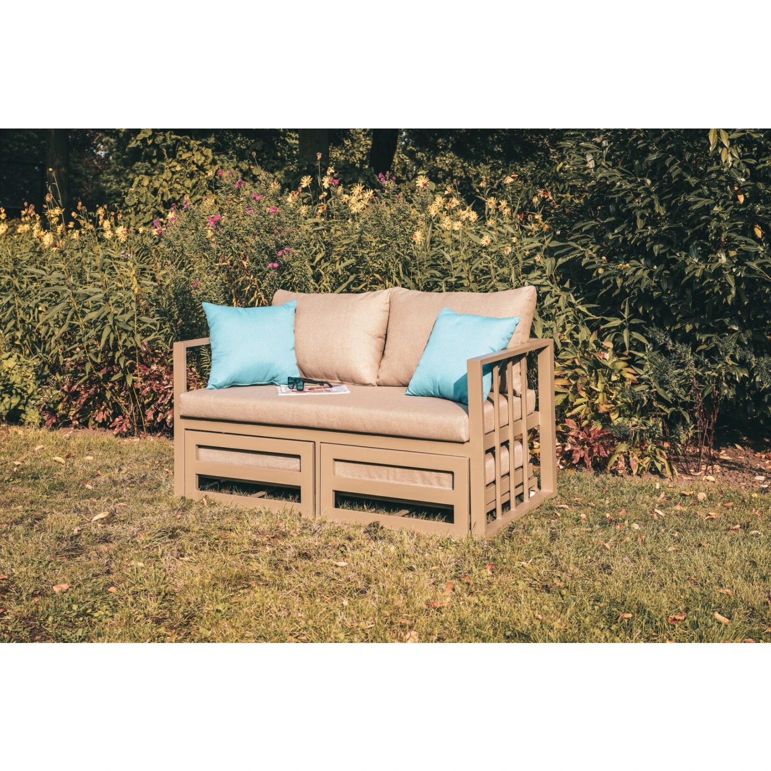 Greemotion Sofa Nassau, Alu, Beige 2 Greemotion Sofa Nassau, Alu, Beige – Bild 2