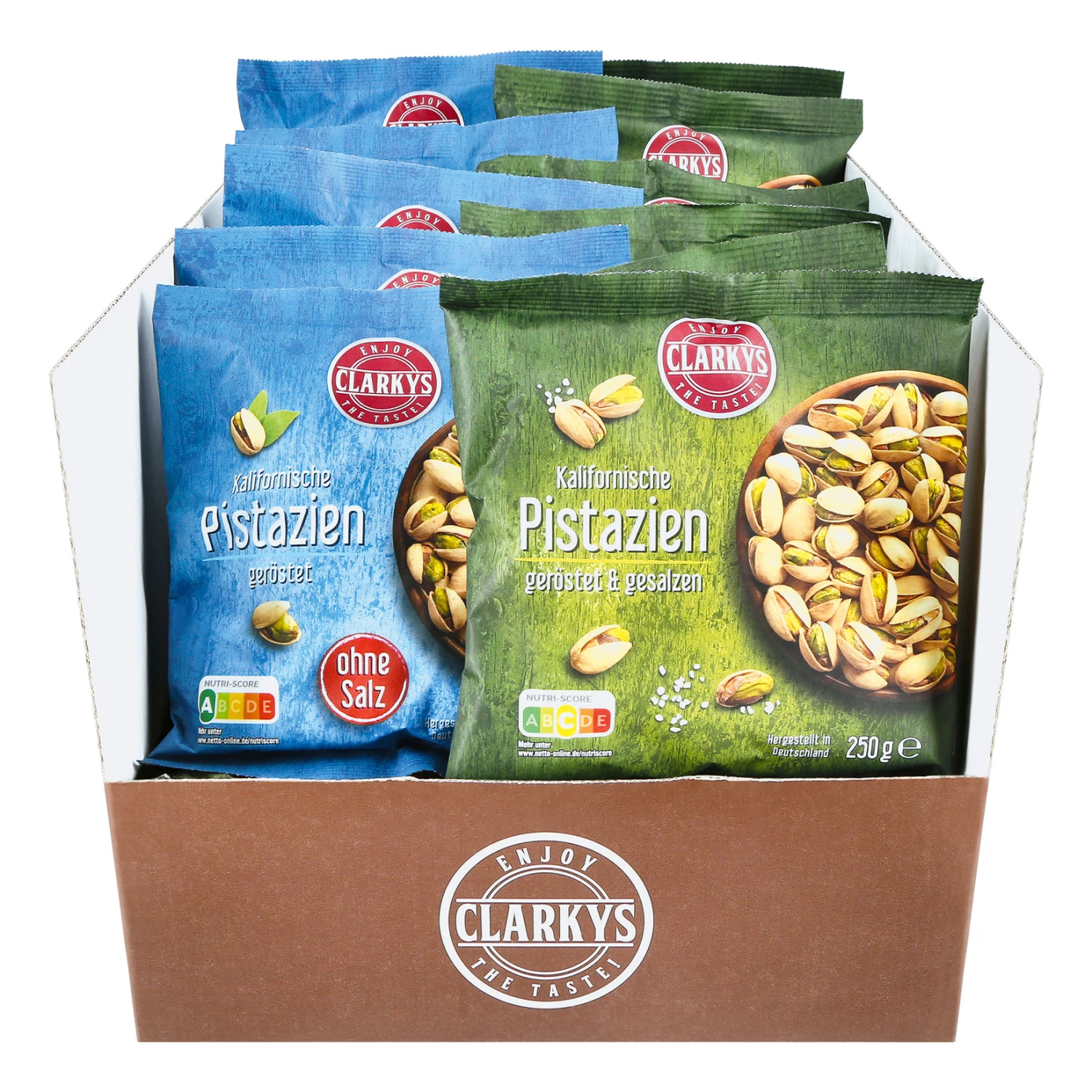 Clarkys Pistazien 250 G, Verschiedene Sorten, 30er Pack 1 Clarkys Pistazien 250 G, Verschiedene Sorten, 30er Pack