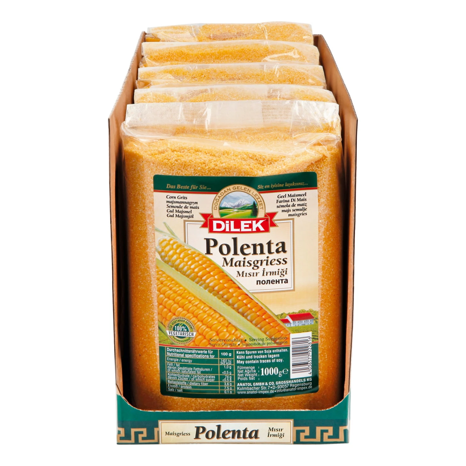 Dilek Polenta Maisgrieß 1000 G, 5er Pack 1 Dilek Polenta Maisgrieß 1000 G, 5er Pack