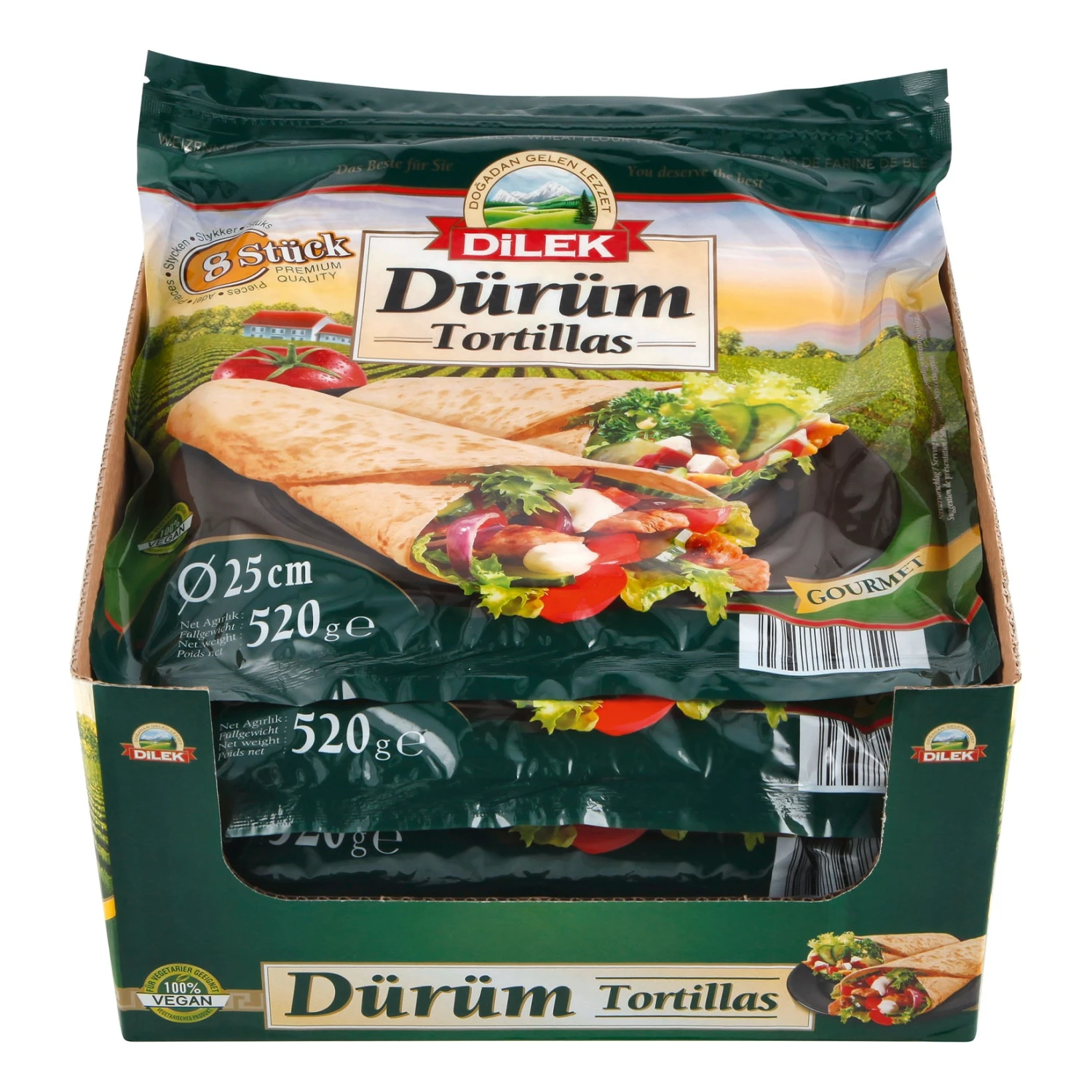 Dilek Dürüm Tortillas 520 G, 8er Pack 1 Dilek Dürüm Tortillas 520 G, 8er Pack