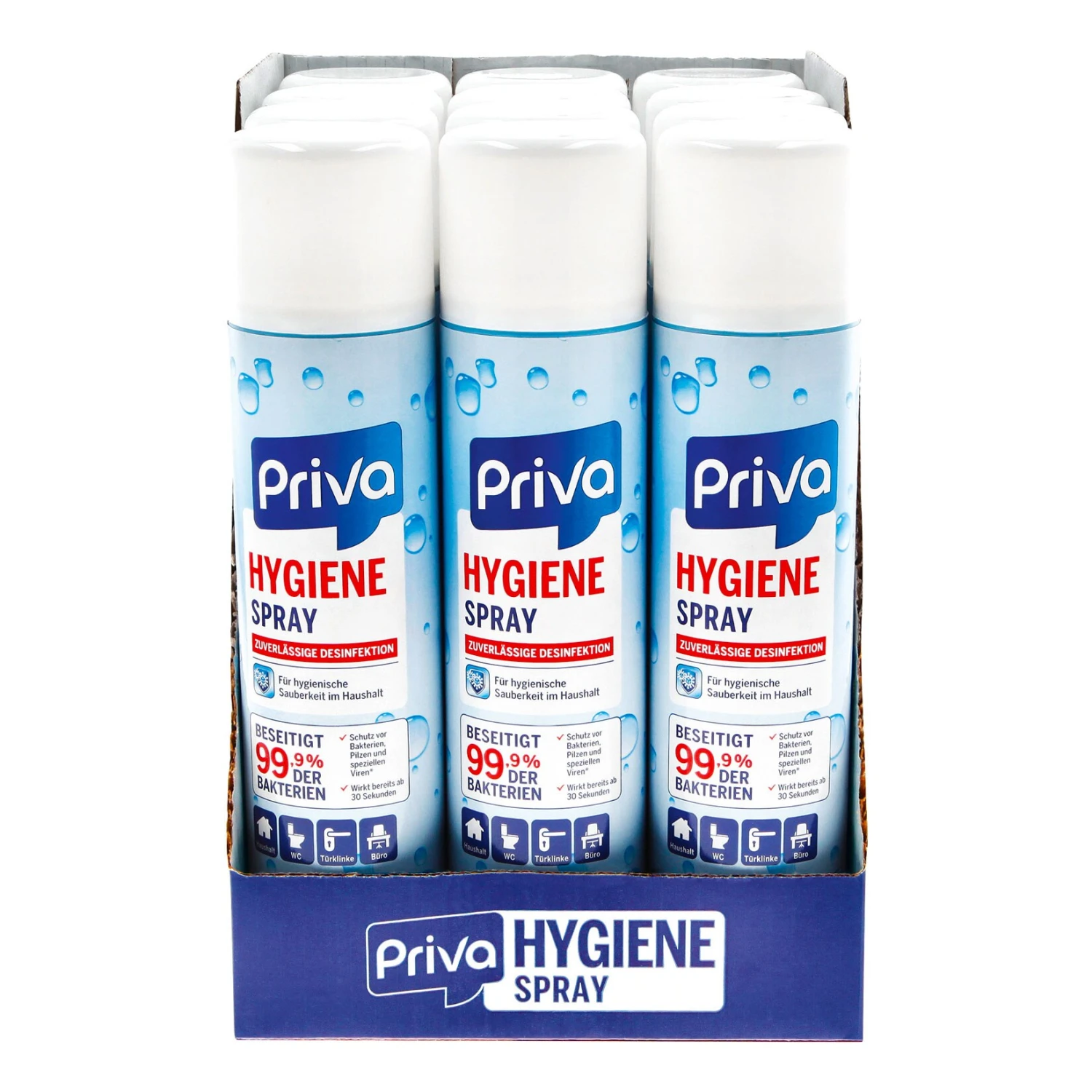 Priva Hygiene Spray Aerosol 400 Ml , 12er Pack 1 Priva Hygiene Spray Aerosol 400 Ml , 12er Pack