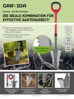 GARVIDA Spaten- & Wurzelsäge 114cm Abnehmb. Griff 9 GARVIDA Spaten- & Wurzelsäge 114cm Abnehmb. Griff -Netto 2306621000 prod 005