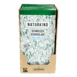 NATURKIND Bio Fairtrade Tafelschokolade Vollmilch 100 G, 12er Pack