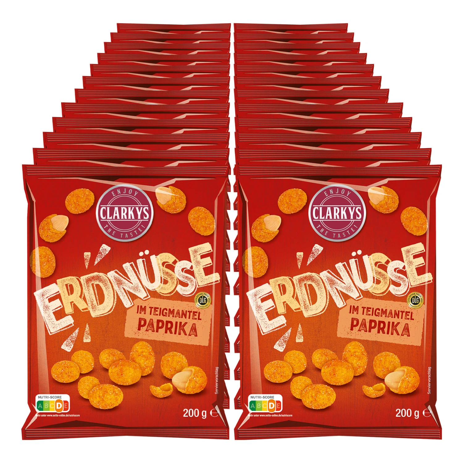 Clarkys Erdnüsse Im Teigmantel Paprika 200 G, 24er Pack 1 Clarkys Erdnüsse Im Teigmantel Paprika 200 G, 24er Pack