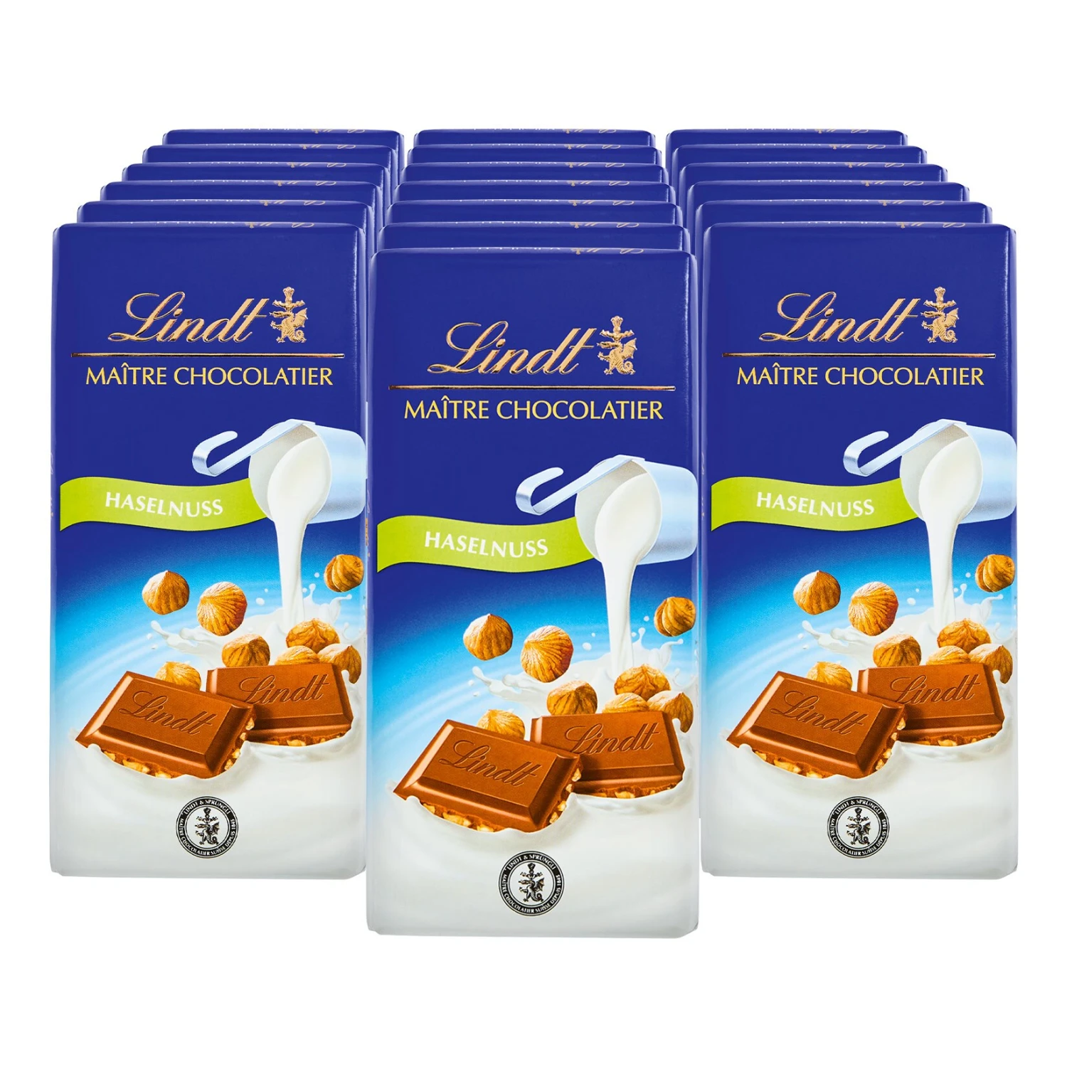 Lindt Maitre Vollmilch Haselnuss Schokolade 110 G, 19er Pack 1 Lindt Maitre Vollmilch Haselnuss Schokolade 110 G, 19er Pack