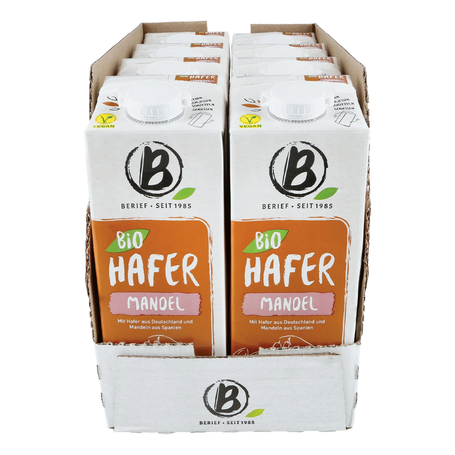 Berief Bio Hafer Mandel Drink 1 Liter, 8er Pack 1 Berief Bio Hafer Mandel Drink 1 Liter, 8er Pack