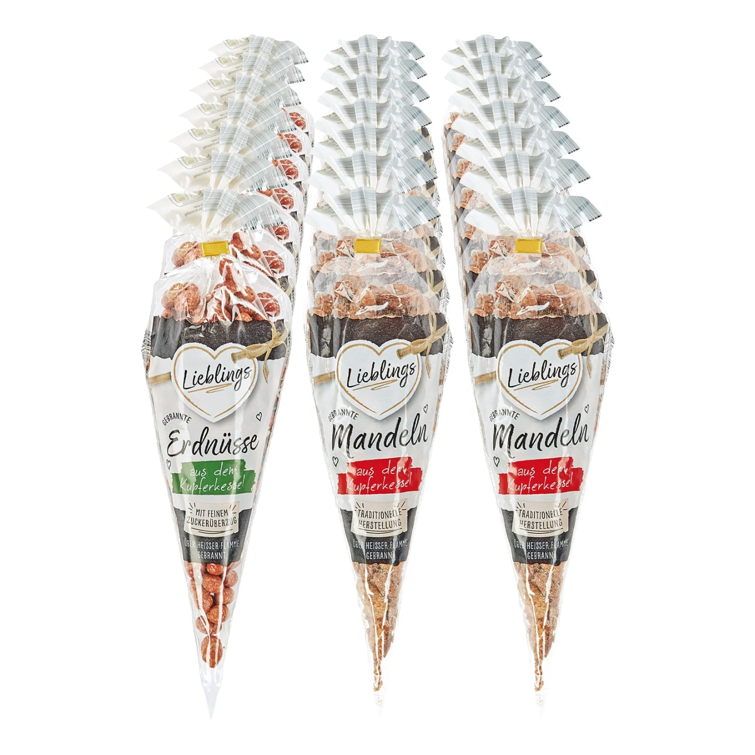 Lieblings Gebrannte Nüsse 200 G, Verschiedene Sorten, 21er Pack 1 Lieblings Gebrannte Nüsse 200 G, Verschiedene Sorten, 21er Pack