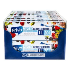 Priva Gefrier-Allzweckbeutel Ziptec 20 X 1 Liter, 16er Pack
