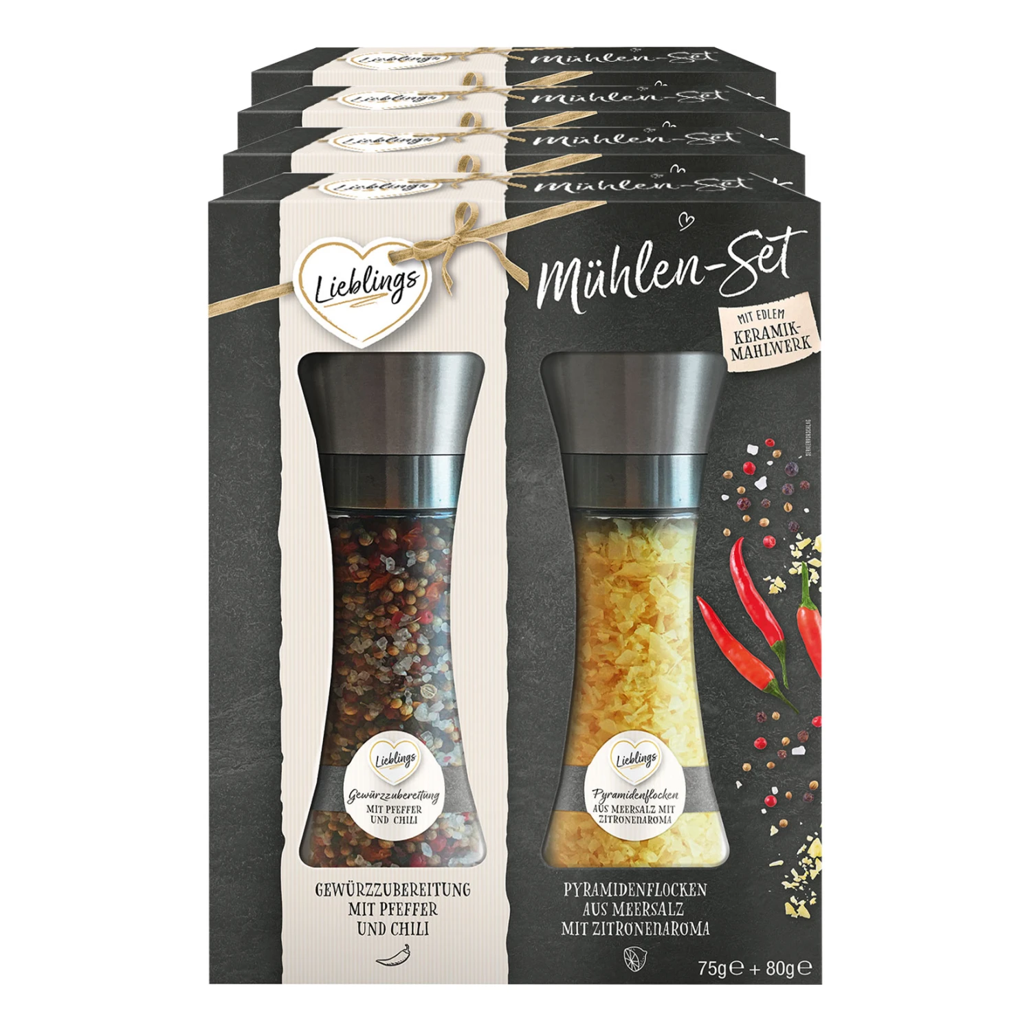 Lieblings Gewürzmühlen Set 155 G, 4er Pack 1 Lieblings Gewürzmühlen Set 155 G, 4er Pack