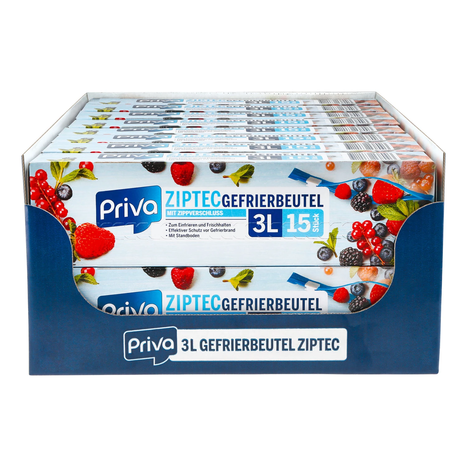 Priva Gefrierbeutel Mit Ziptec 15 X 3 Liter, 16er Pack 1 Priva Gefrierbeutel Mit Ziptec 15 X 3 Liter, 16er Pack
