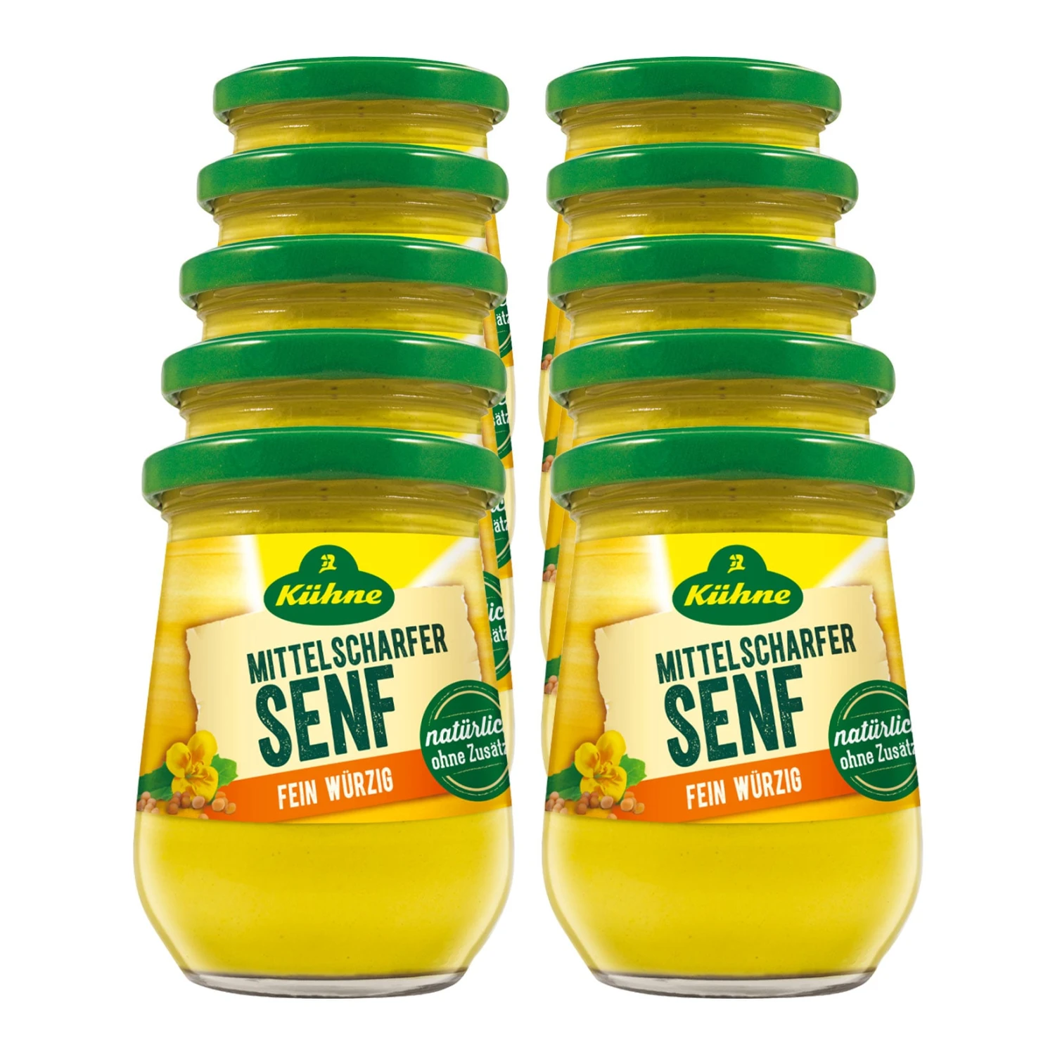 Kühne Senf Mittelscharf Im Glas 250 Ml, 10er Pack 1 Kühne Senf Mittelscharf Im Glas 250 Ml, 10er Pack