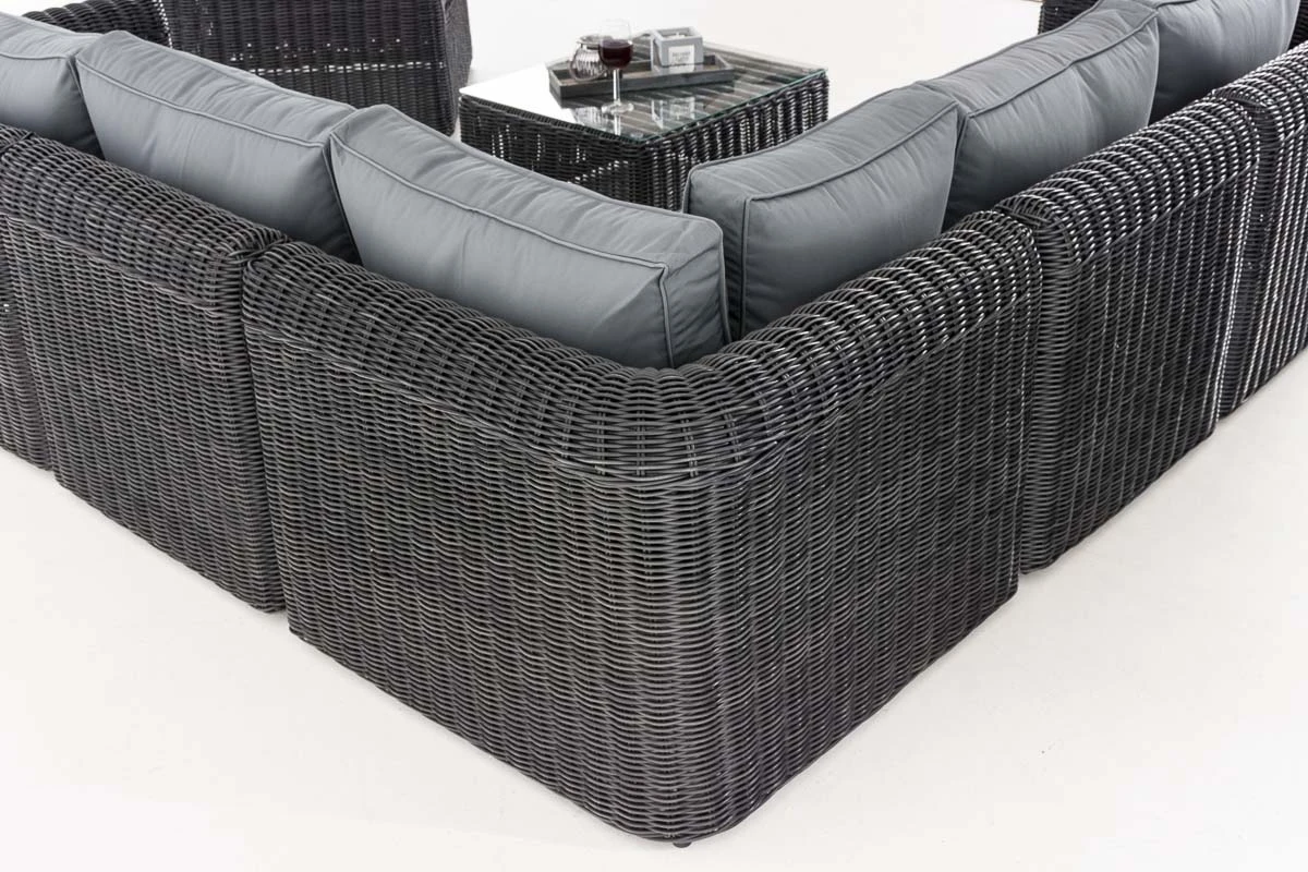 CLP Polyrattan Gartengarnitur MARBELLA | Sitzgruppe Mit 6 Sitzplätzen | Gartenmöbel-Set: Ein Ecksofa, Ein Sessel Und Ein Beistelltisch 5 CLP Polyrattan Gartengarnitur MARBELLA | Sitzgruppe Mit 6 Sitzplätzen | Gartenmöbel-Set: Ein Ecksofa, Ein Sessel Und Ein Beistelltisch – Bild 5