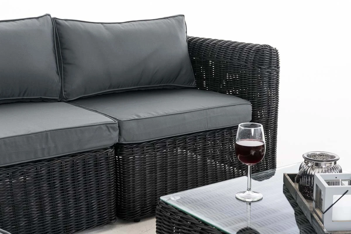 CLP Polyrattan Gartengarnitur MARBELLA | Sitzgruppe Mit 6 Sitzplätzen | Gartenmöbel-Set: Ein Ecksofa, Ein Sessel Und Ein Beistelltisch 6 CLP Polyrattan Gartengarnitur MARBELLA | Sitzgruppe Mit 6 Sitzplätzen | Gartenmöbel-Set: Ein Ecksofa, Ein Sessel Und Ein Beistelltisch – Bild 6