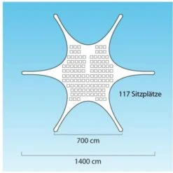 CLP Sternzelt 14M | XL-Sternzelt Für Den Garten I Event-Zelt Mit 14 Meter Durchmesser I Überdachten Zeltfläche Von Ca. 40 M² I In Vielen Farben -Netto 8600246500 1611502 prod 005