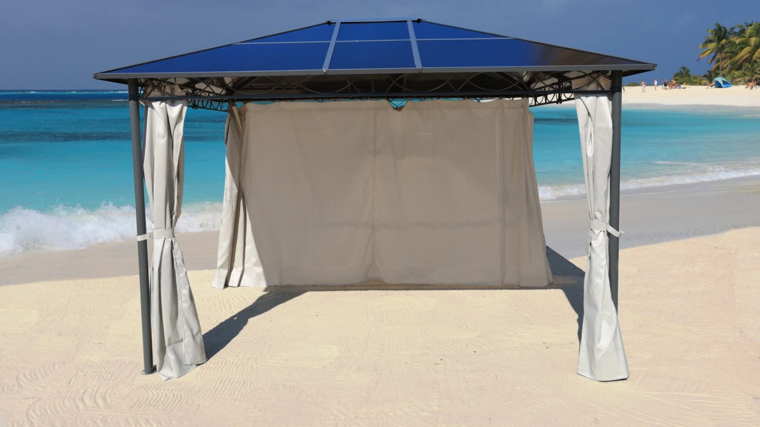 Grasekamp Ersatzdach Hardtop Pavillon Meran 3x3,6m Doppelstegplatten Polycarbonat Braun 2 Grasekamp Ersatzdach Hardtop Pavillon Meran 3x3,6m Doppelstegplatten Polycarbonat Braun – Bild 2