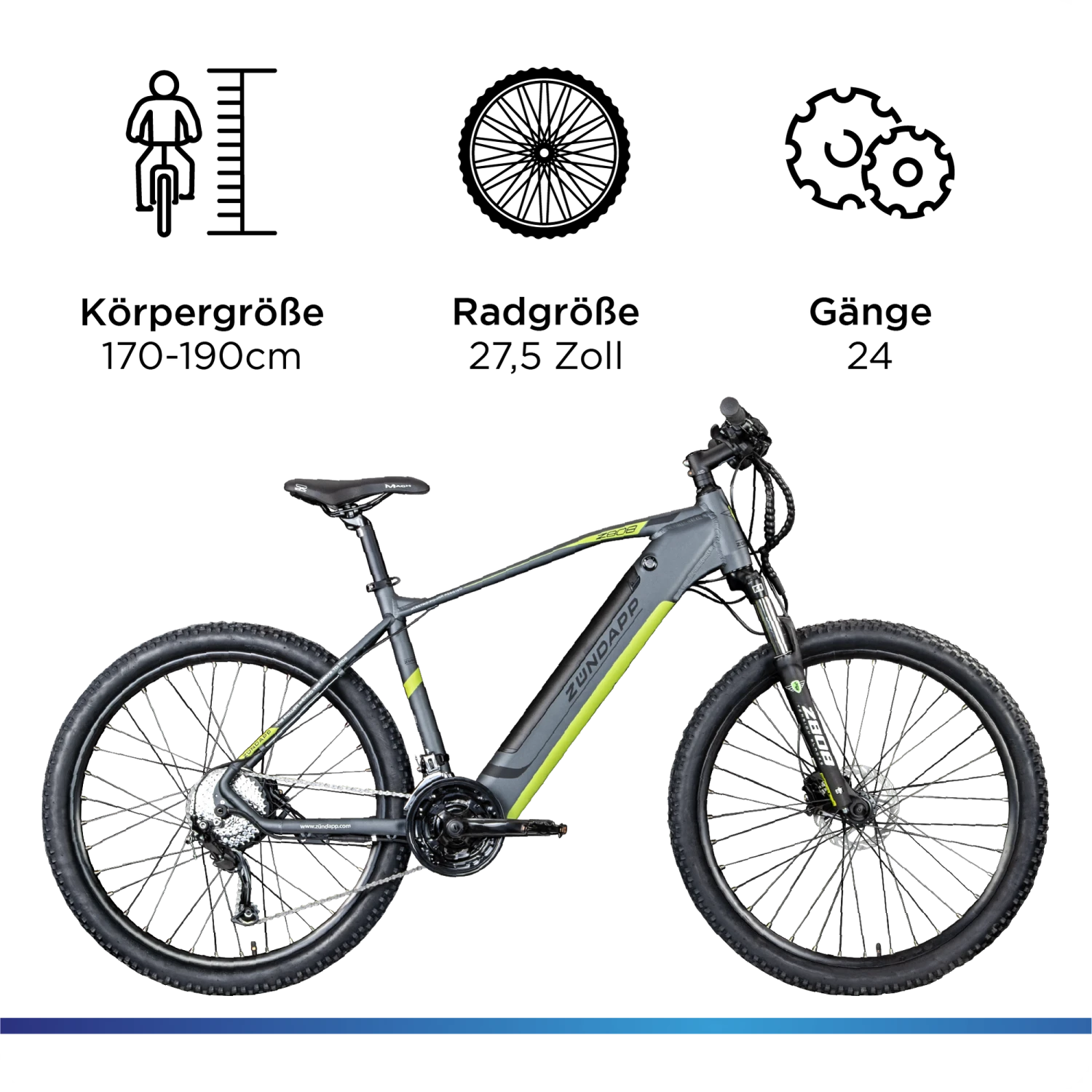 Zündapp Z808 E-Mountainbike Für Damen Und Herren Ab 170 Cm E Bike 27,5 Zoll EMTB Hardtail Pedelec Fahrrad Elektrofahrrad 3 Zündapp Z808 E-Mountainbike Für Damen Und Herren Ab 170 Cm E Bike 27,5 Zoll EMTB Hardtail Pedelec Fahrrad Elektrofahrrad – Bild 3