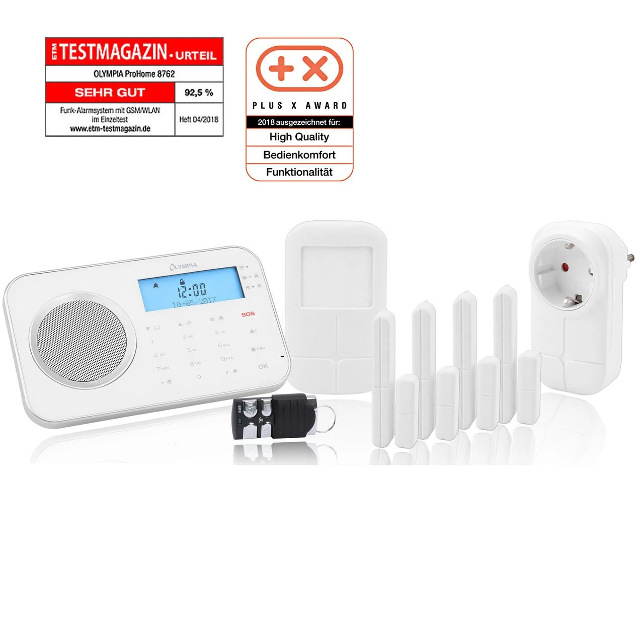 Olympia Pro Home 8762 Funk Haus Alarmanlage Mit WLAN/GSM Und Smart Home Funktionen 1 Olympia Pro Home 8762 Funk Haus Alarmanlage Mit WLAN/GSM Und Smart Home Funktionen