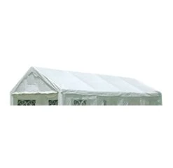 DEGAMO Ersatzdach / Dachplane PALMA Für Zelt 4x8 Meter, PVC Weiss 480g/m², Incl. Spanngummis