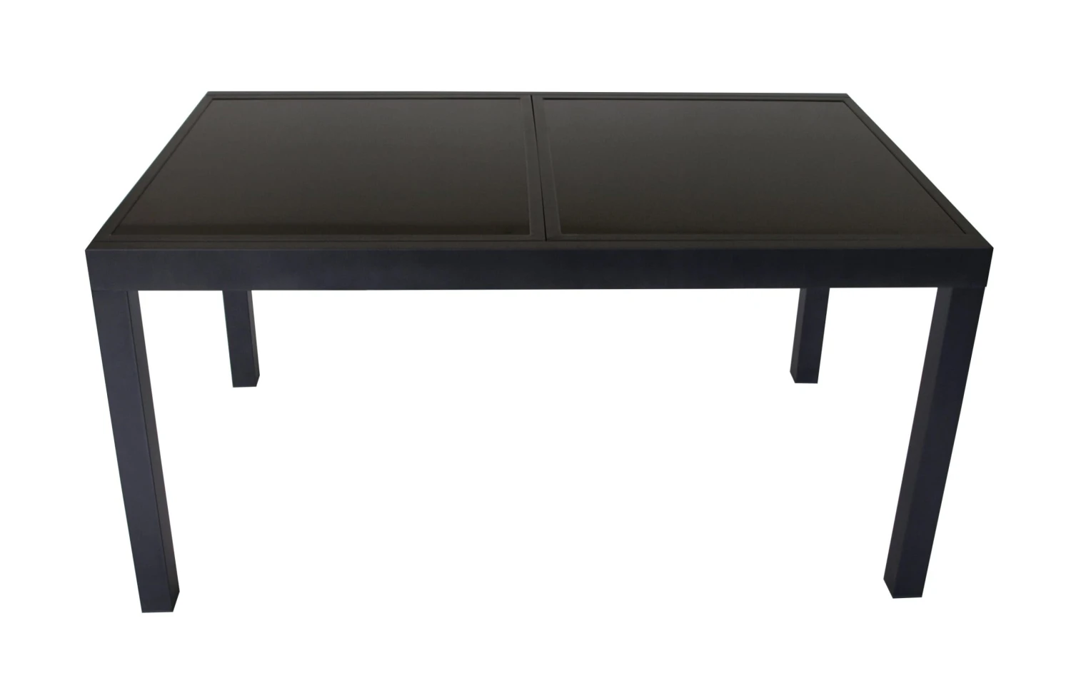 DEGAMO Ausziehtisch TORINO 180/240x100cm, Aluminium + Glas Schwarz 2 DEGAMO Ausziehtisch TORINO 180/240x100cm, Aluminium + Glas Schwarz – Bild 2