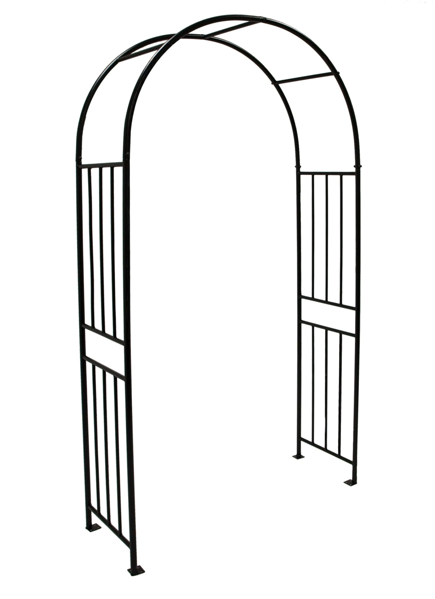 DEGAMO Rosenbogen VERSAILLES 220x105cm, Metall Schwarz Hammerschlagoptik 1 DEGAMO Rosenbogen VERSAILLES 220x105cm, Metall Schwarz Hammerschlagoptik