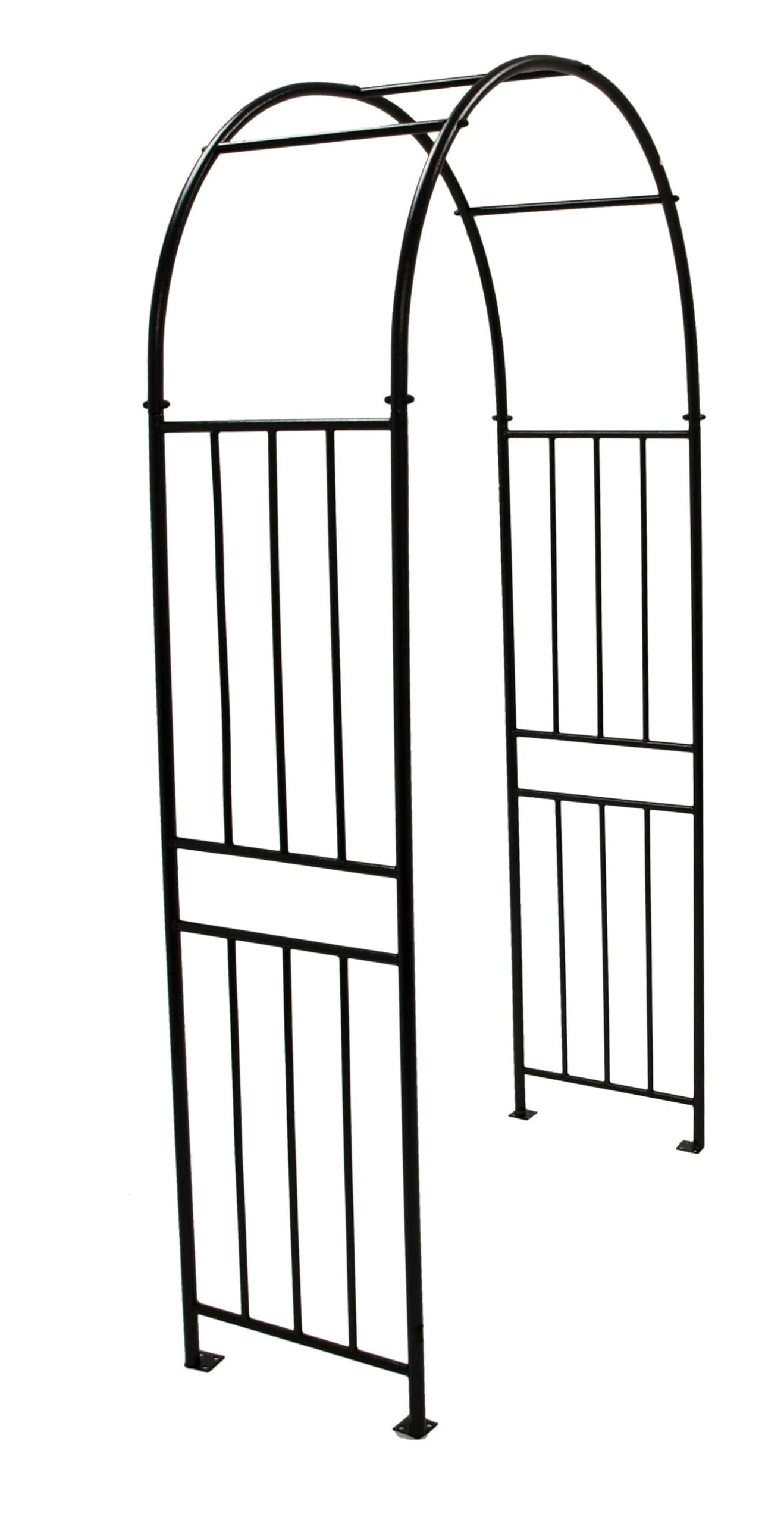 DEGAMO Rosenbogen VERSAILLES 220x105cm, Metall Schwarz Hammerschlagoptik 2 DEGAMO Rosenbogen VERSAILLES 220x105cm, Metall Schwarz Hammerschlagoptik – Bild 2