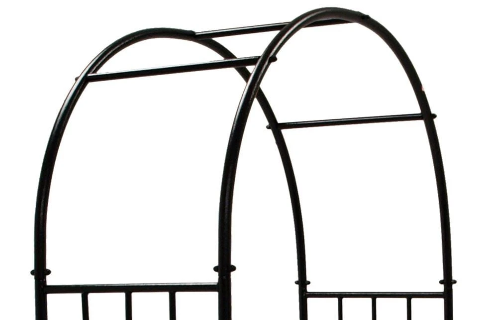 DEGAMO Rosenbogen VERSAILLES 220x105cm, Metall Schwarz Hammerschlagoptik 3 DEGAMO Rosenbogen VERSAILLES 220x105cm, Metall Schwarz Hammerschlagoptik – Bild 3