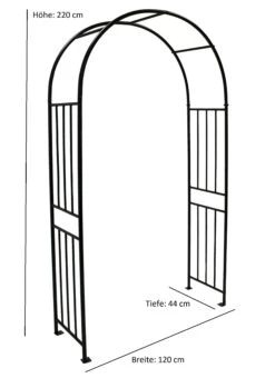 DEGAMO Rosenbogen VERSAILLES 220x105cm, Metall Schwarz Hammerschlagoptik 7 DEGAMO Rosenbogen VERSAILLES 220x105cm, Metall Schwarz Hammerschlagoptik -Netto 8600319700 67759527 prod 004