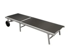 DEGAMO Rollenliege OSTIA, Aluminium Silber + Textilgewebe Schwarz, 200cm 7 DEGAMO Rollenliege OSTIA, Aluminium Silber + Textilgewebe Schwarz, 200cm -Netto 8600319700 67841981 prod 002