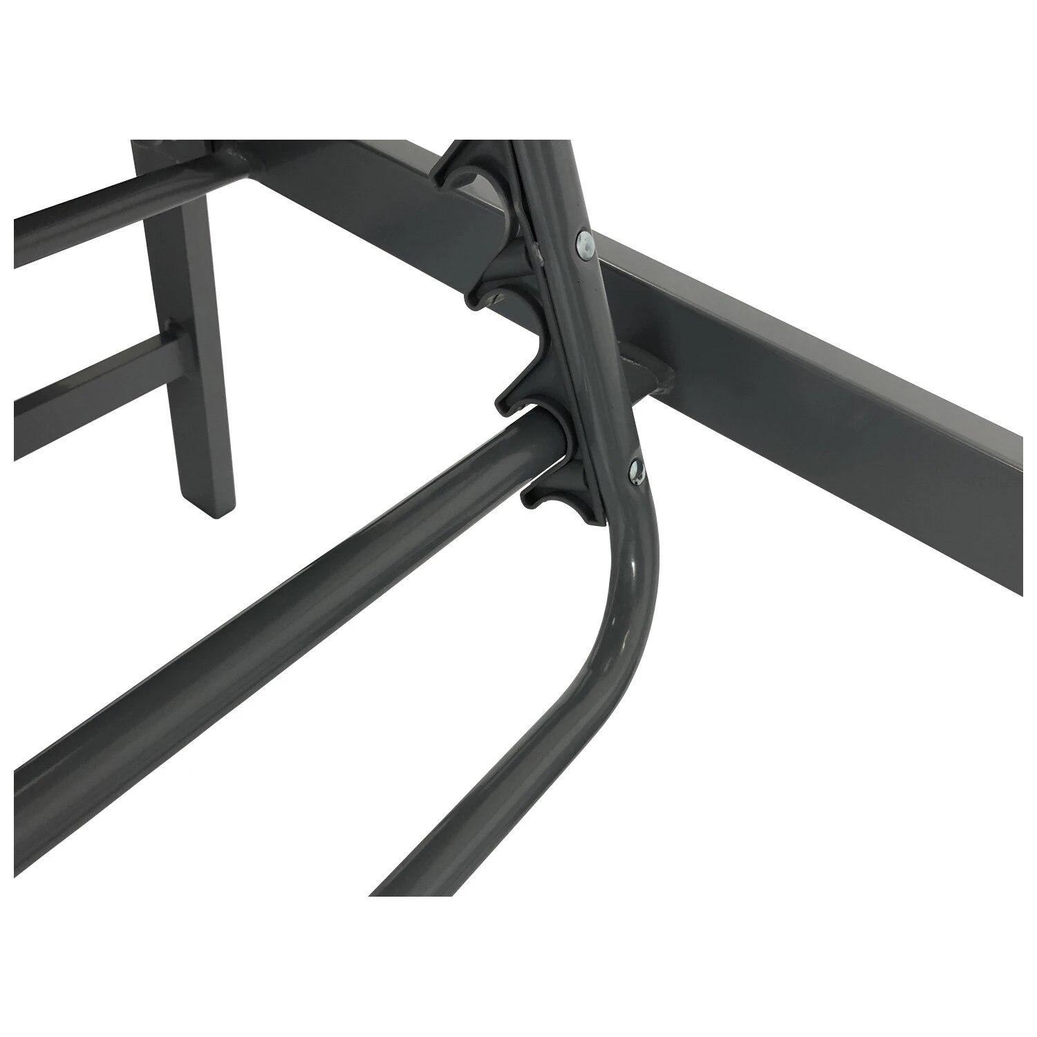 DEGAMO Rollenliege OSTIA, Aluminium Silber + Textilgewebe Schwarz, 200cm 3 DEGAMO Rollenliege OSTIA, Aluminium Silber + Textilgewebe Schwarz, 200cm – Bild 3