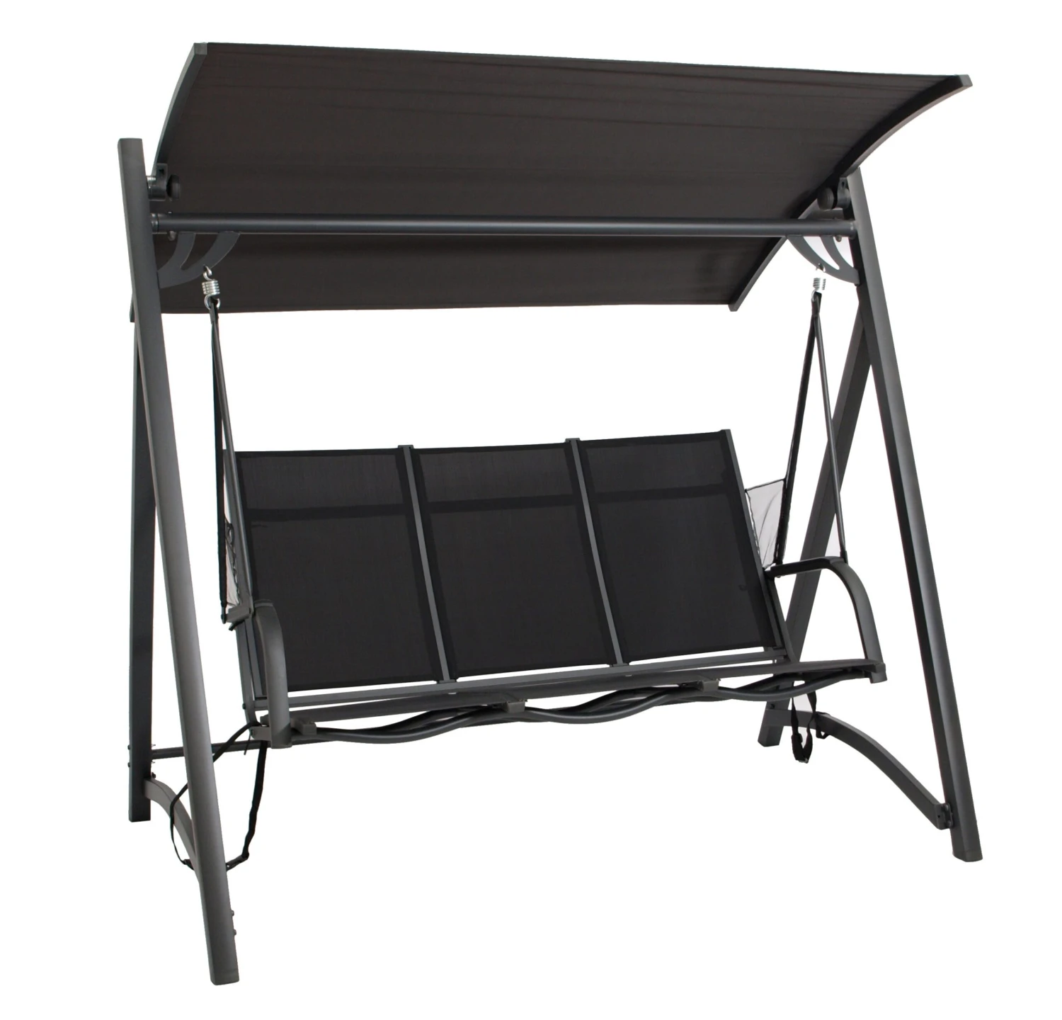 DEGAMO Hollywoodschaukel DALLAS 3-sitzer Aluminium, Schwarz/grau 1 DEGAMO Hollywoodschaukel DALLAS 3-sitzer Aluminium, Schwarz/grau