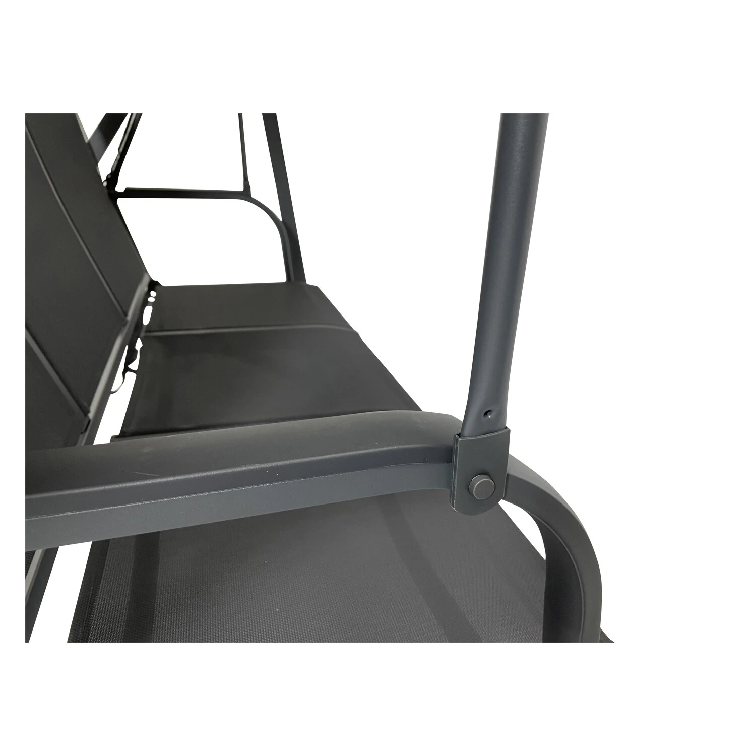 DEGAMO Hollywoodschaukel DALLAS 3-sitzer Aluminium, Schwarz/grau 4 DEGAMO Hollywoodschaukel DALLAS 3-sitzer Aluminium, Schwarz/grau – Bild 4