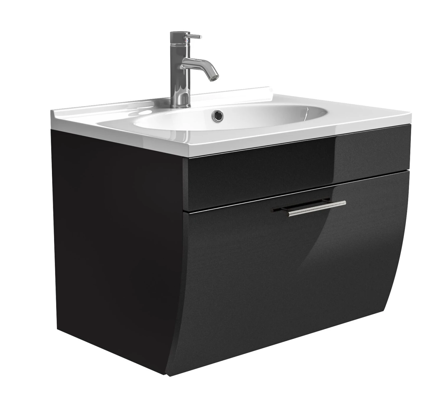 Posseik Waschplatz Salona Anthrazit Waschtisch Inkl. Mineralguss-Waschbecken 2 Posseik Waschplatz Salona Anthrazit Waschtisch Inkl. Mineralguss-Waschbecken – Bild 2