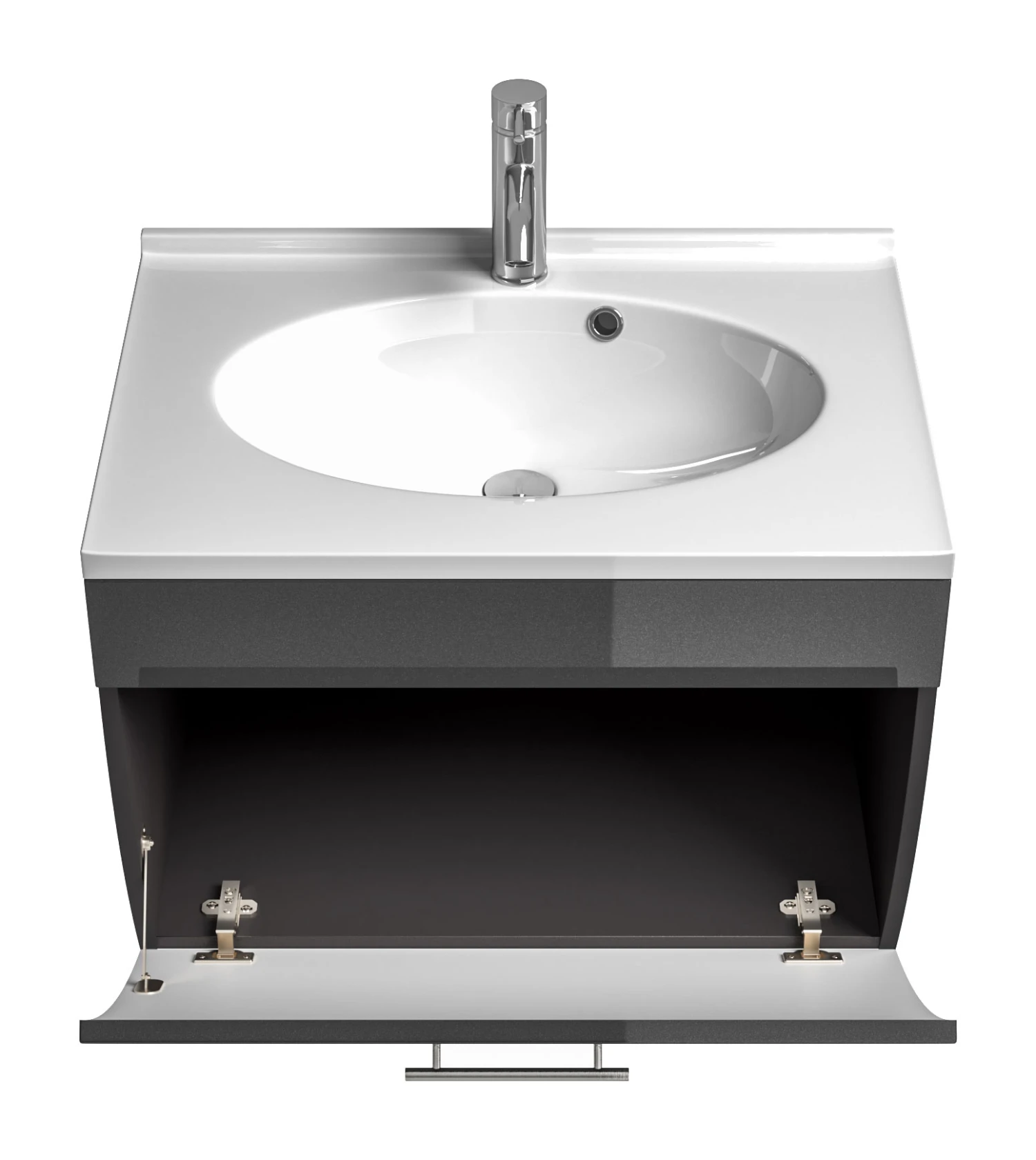 Posseik Waschplatz Salona Anthrazit Waschtisch Inkl. Mineralguss-Waschbecken 6 Posseik Waschplatz Salona Anthrazit Waschtisch Inkl. Mineralguss-Waschbecken – Bild 6