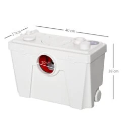 HOMCOM Abwasserpumpe Für WC & Dusche Weiß 40 X 29 X 28 Cm Cm (LxBxH) | Kleinhebeanlage Hebeanlage Schmutzwasserpumpe 10 HOMCOM Abwasserpumpe Für WC & Dusche Weiß 40 X 29 X 28 Cm Cm (LxBxH) | Kleinhebeanlage Hebeanlage Schmutzwasserpumpe -Netto 8600336600 B50 004 prod 005