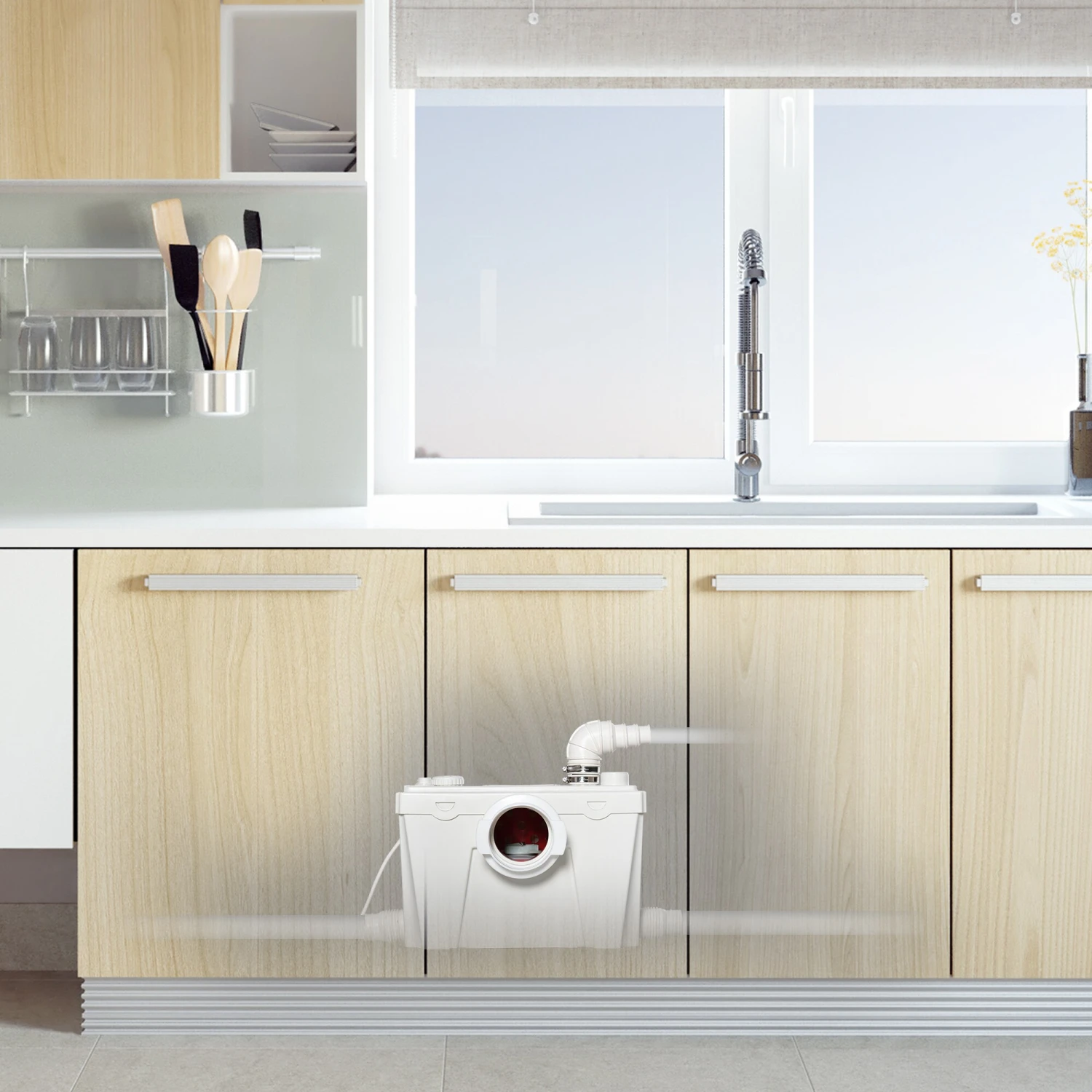 HOMCOM Abwasserpumpe Für WC & Dusche Weiß 40 X 29 X 28 Cm Cm (LxBxH) | Kleinhebeanlage Hebeanlage Schmutzwasserpumpe 6 HOMCOM Abwasserpumpe Für WC & Dusche Weiß 40 X 29 X 28 Cm Cm (LxBxH) | Kleinhebeanlage Hebeanlage Schmutzwasserpumpe – Bild 6