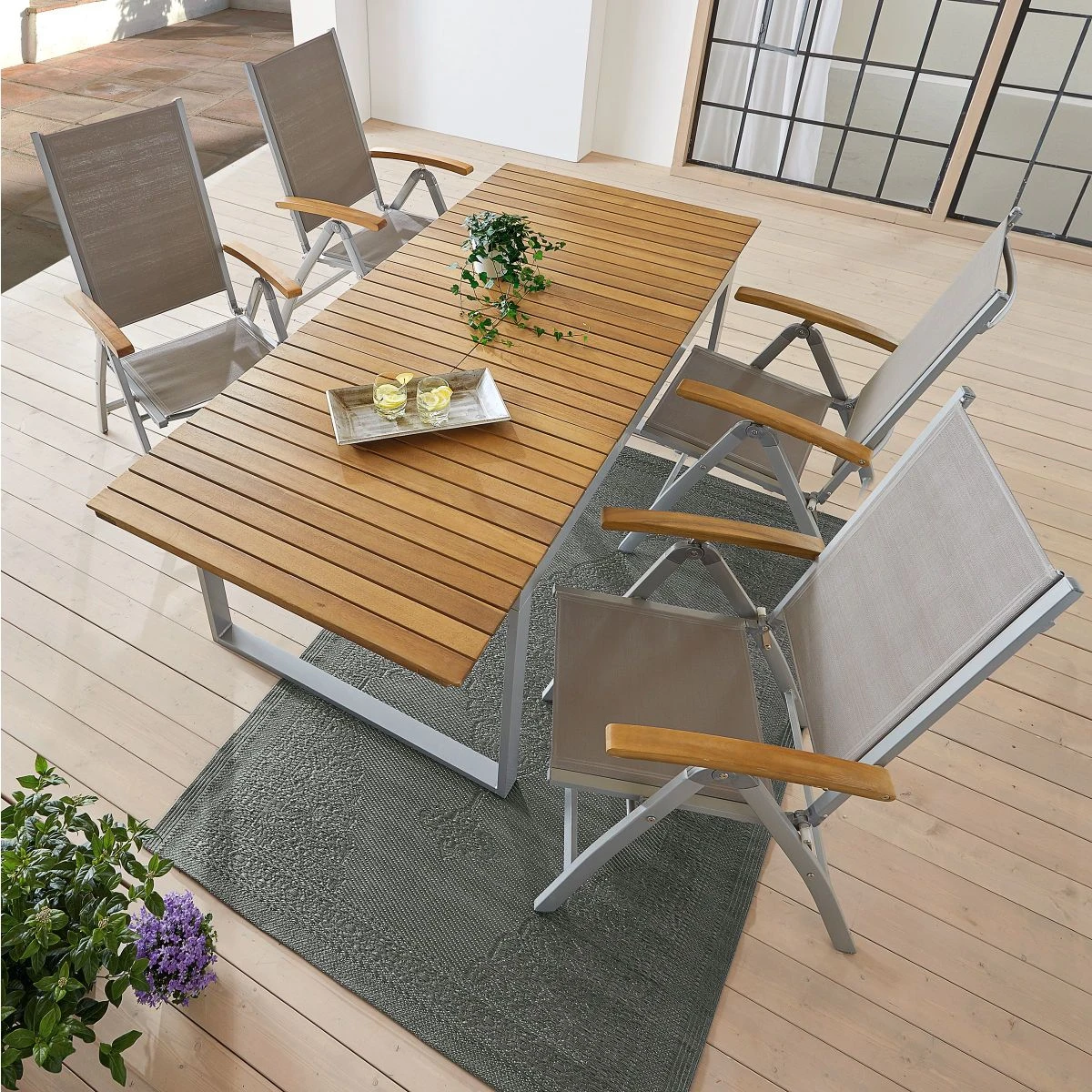 Outdoor-Teppich Nima Grau 120 X 180 Cm 2 Outdoor-Teppich Nima Grau 120 X 180 Cm – Bild 2