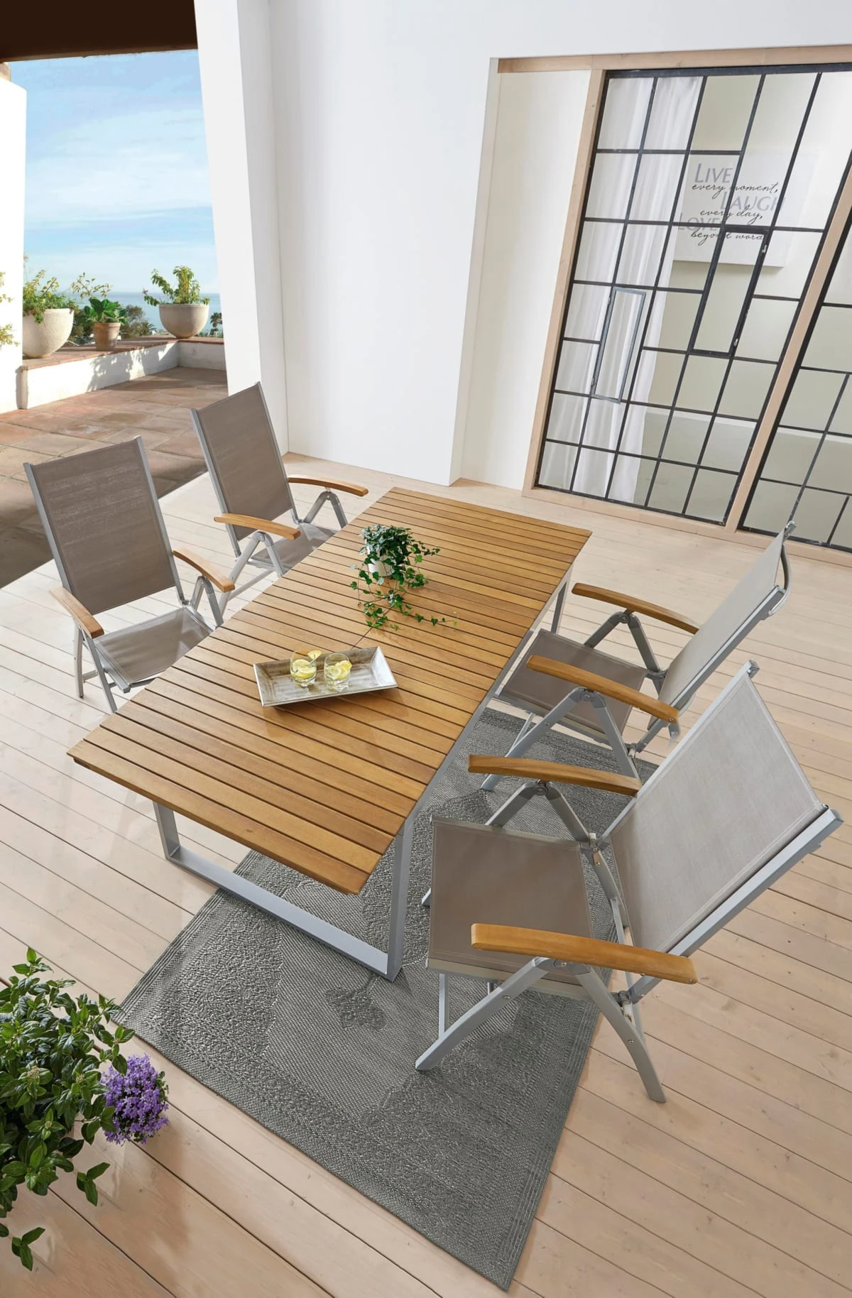 Outdoor-Teppich Nima Grau 120 X 180 Cm 4 Outdoor-Teppich Nima Grau 120 X 180 Cm – Bild 4