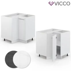 VICCO Eckunterschrank 87 Cm Weiß Küchenzeile Unterschrank Fame 10 VICCO Eckunterschrank 87 Cm Weiß Küchenzeile Unterschrank Fame -Netto 8600343700 33509 prod 005