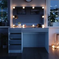 Vicco Schminktisch Sherry Weiß Mit LED-Beleuchtung Spiegel Frisiertisch Kommode 10 Vicco Schminktisch Sherry Weiß Mit LED-Beleuchtung Spiegel Frisiertisch Kommode -Netto 8600343700 33955 prod 005