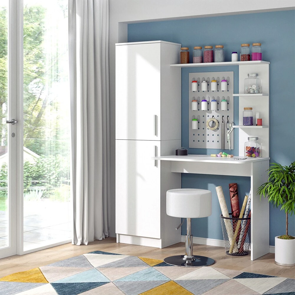 Vicco Arbeitstisch Schreibtisch Schminktisch Tessa Weiß Basteltisch Mit Schrank 4 Vicco Arbeitstisch Schreibtisch Schminktisch Tessa Weiß Basteltisch Mit Schrank – Bild 4