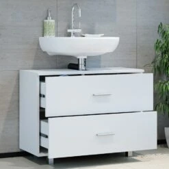 VICCO Waschbeckenunterschrank ILIAS Weiß Schublade Unterschrank Badezimmer -Netto 8600343700 34583 prod 005