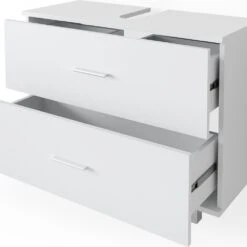 VICCO Waschbeckenunterschrank ILIAS Weiß Schublade Unterschrank Badezimmer -Netto 8600343700 34583 prod 006