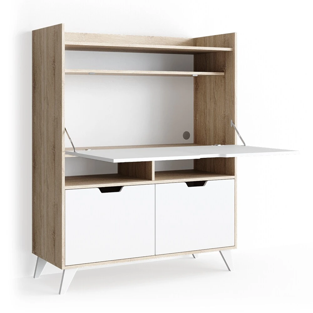 Vicco Schreibtisch Arbeitstisch Computertisch Berdi Weiß/Sonoma Schranktisch 2 Vicco Schreibtisch Arbeitstisch Computertisch Berdi Weiß/Sonoma Schranktisch – Bild 2