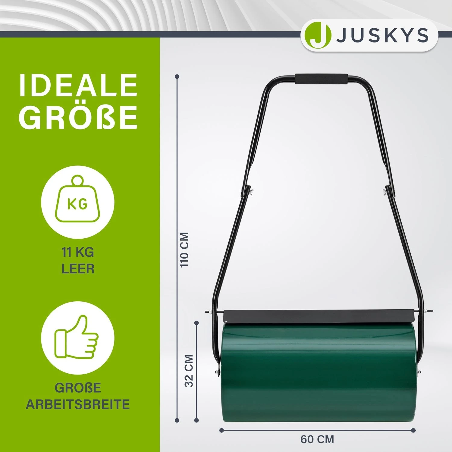 Juskys Garten Rasenwalze Fritz Aus Metall Befüllbar Mit 48L Wasser / Sand – Inkl. Schmutzabweiser 3 Juskys Garten Rasenwalze Fritz Aus Metall Befüllbar Mit 48L Wasser / Sand – Inkl. Schmutzabweiser – Bild 3